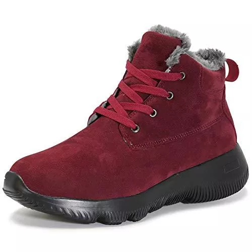 Hsyooes Stiefel Hsyooes Winterschuhe Damen Winterstiefel Herren Gefüttert Stiefeletten Kurzschaft Stiefel Wildleder Winter Sneakers Warm Schneestiefel Schlupfstiefel Wanderschuhe Outdoor