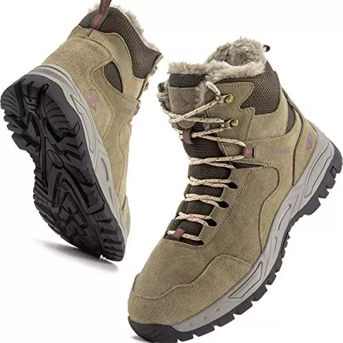 JACKSHIBO Stiefel JACKSHIBO Winterschuhe Herren Damen Winterstiefel mit Warm Gefüttert Wasserdicht Rutschfest Wanderschuhe Trekkingschuhe Winter Outdoor Schneestiefel Winterboot Unisex