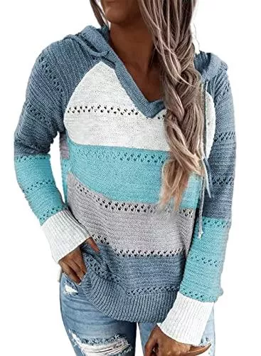 ANFTFH Pullover & Strickmode ANFTFH Pullover Damen lässiger Hoodie Pullover mit Kordelzug Sweatshirt