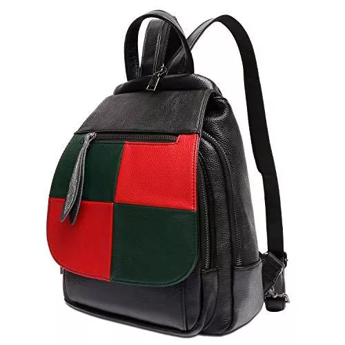 Pearl Angeli Taschen & Rucksäcke Damen Rucksack Geldbörse Klein Leder Rucksack Anti-Diebstahl Schultertasche Mode Sling Bag Casual Daypack