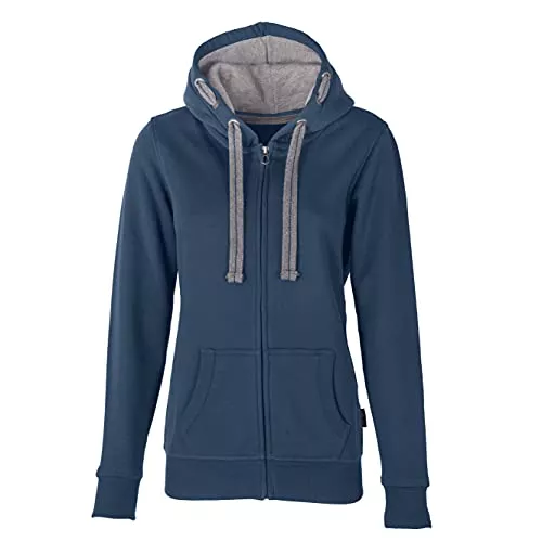 HRM Kapuzenpullover HRM Damen Hooded Jacket I Premium Kapuzenjacke Damen mit Kontrast-Innenfutter I Basic Hoodie mit Reißverschluss I Zip Hoodie I Hochwertige &amp; nachhaltige Damen-Oberteile