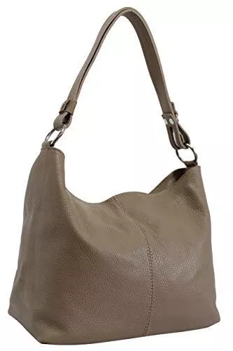 Ambra Moda Taschen & Rucksäcke AMBRA Moda Damen Leder Handtasche Schultertasche Umhängetasche Hobo bag GL005