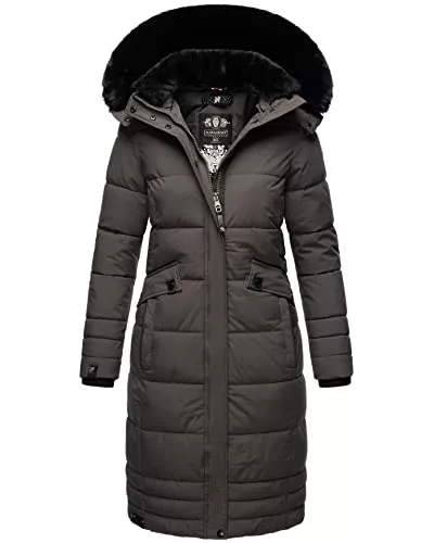 Navahoo Mäntel Navahoo Damen Winter-Mantel Steppmantel Winterjacke mit abnehmbarem Kunstfell B850