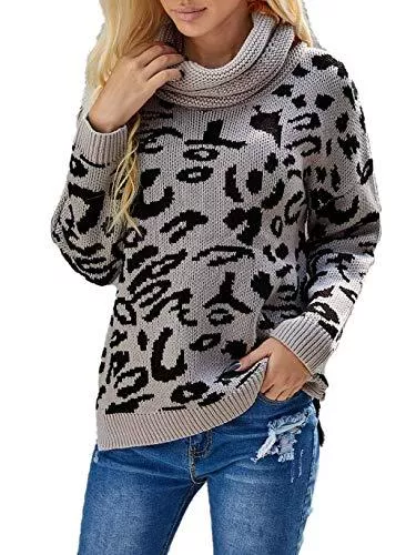 ANFTFH Pullover & Strickmode ANFTFH Rollkragenpullover Damen Langarm Strickpullover Pullover Elegant Freizeit Lässig Mode Mit Hohem Kragen Tops