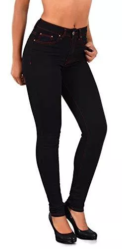 ESRA Jeans ESRA Damen Jeans Jeanshose Damen High-Waist Hochbund Hose bis Übergröße S400