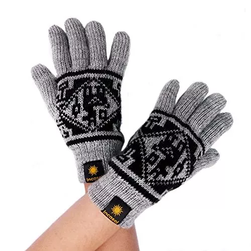 Incasol Handschuhe & Fäustlinge Incasol Wollhandschuhe Alpaka Damen Winter-Handschuhe umstülpbar, dick & winddicht aus Alpaka-Wolle kuschlig & elastische Weihnachts-Handschuhe für Damen, Herren & Kinder