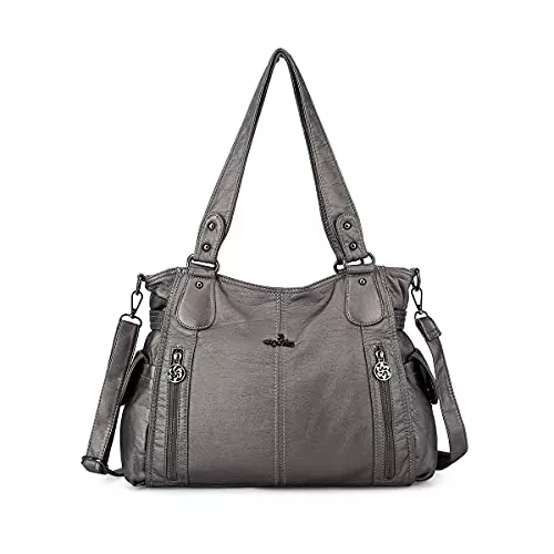 NICOLE &amp; DORIS Taschen & Rucksäcke NICOLE &amp; DORIS Damen Handtaschen Groß Retro Schultertasche Hobo Bag Leder Frauen Umhängetasche Bronze