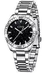 CIVO Uhren CIVO Damen Uhren Edelstahl Sternenhimmel Designer Analoge Quarz Uhr Damen Wasserdicht Roségold Elegant Armbanduhr für Damen Mädchen