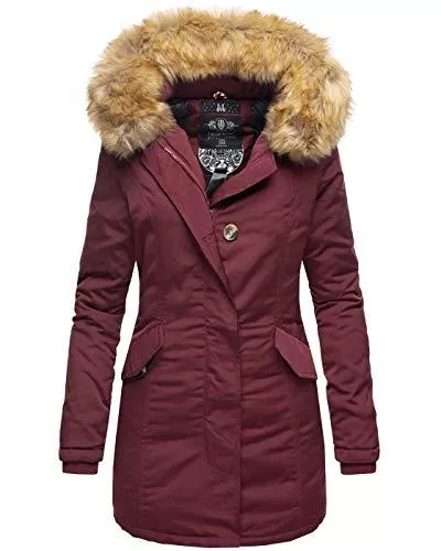 MARIKOO Mäntel MARIKOO Damen Winter Jacke Parka Mantel Winterjacke warm gefüttert B362