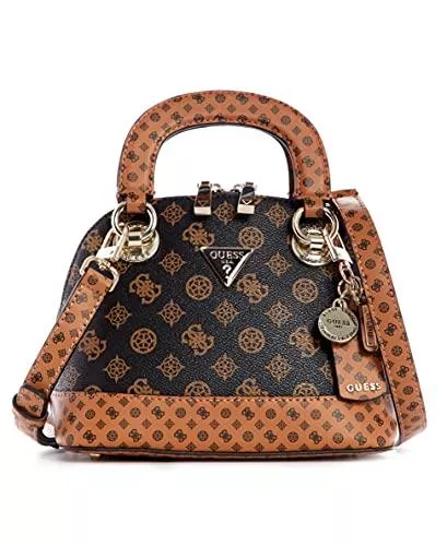 GUESS Taschen & Rucksäcke Guess Cessily Dome Satchel Bag S Mocha Multi
