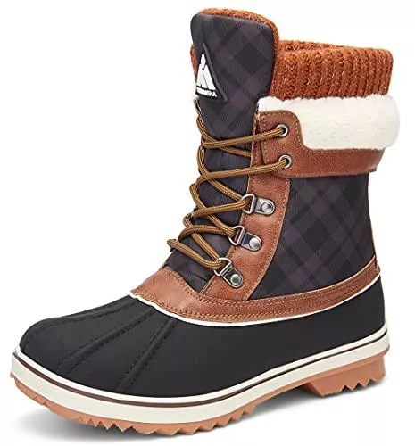 Mishansha Stiefel Mishansha Damen Schneestiefel Warm Winterstiefel Frauen Outdoor Winterschuhe Schnürstiefel Trekking Boots