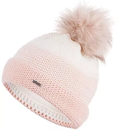 Faera Hüte & Mützen Faera Wintermütze warm gefüttert mit Fleece-Futter Kunstfell Bommel-Mütze Winter Strick-Mütze Beanie-Mütze Damen Herren One-Size 12