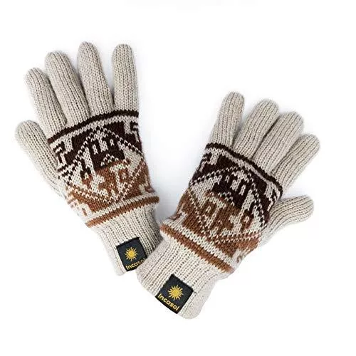 Incasol Handschuhe & Fäustlinge Incasol Wollhandschuhe Alpaka Damen Winter-Handschuhe umstülpbar, dick &amp; winddicht aus Alpaka-Wolle kuschlig &amp; elastische Weihnachts-Handschuhe für Damen, Herren &amp; Kinder