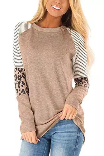 ANFTFH Langarmshirts ANFTFH Damen Sweatshirt Damen Longshirt Langarm Langarm Pullover Damen