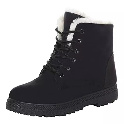 TOPENO Stiefel TOPEREUR Winterstiefel Damen Warm gefütterte Schneestiefel Frauen Kurzstiefel Elegante Schuhe Mode Bequem Winter Damenschuhe