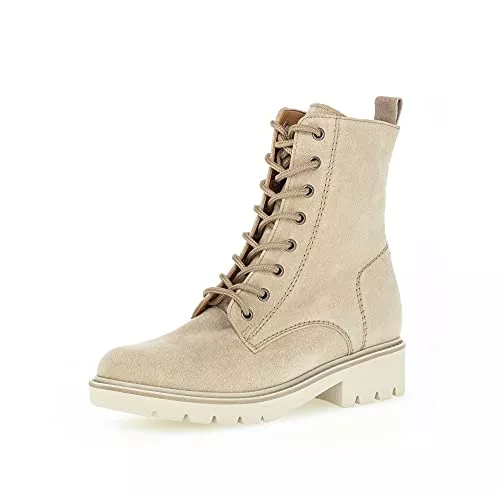 Gabor Stiefel Gabor Damen Schnürstiefeletten, Frauen Stiefeletten,Wechselfußbett,Moderate Mehrweite (G),Ladies,Boots,Stiefel,Kiesel (Micro),38 EU / 5 UK