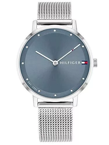 Tommy Hilfiger Uhren Tommy Hilfiger Damen Analog Quarz Uhr Pippa mit Mesh Edelstahl Armband