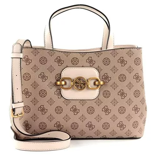 GUESS Taschen & Rucksäcke Guess Hensely Logo Girlfriend Satchel Cappuccino Multi