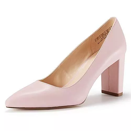 ENN ARDOR High Heels JENN ARDOR Chunky Thick Blockabsatz Pumps spitz Geschlossene Zehen Büro Kleid Lady High Heel Schuhe