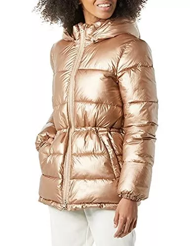 Amazon Essentials Jacken Amazon Essentials Damen Schwere Pufferjacke mit Kordelzug an der Taille