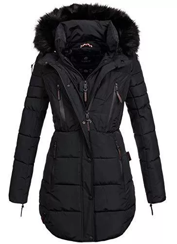MARIKOO Mäntel MARIKOO warme Damen Winter Jacke Winterjacke Parka Stepp Mantel lang B401