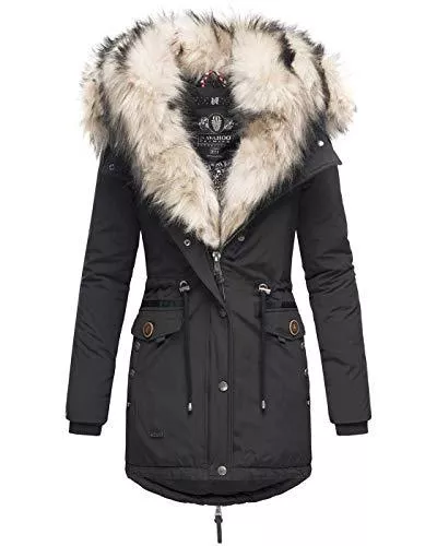 Navahoo Mäntel Navahoo 2in1 Damen Winter Jacke Parka Mantel Winterjacke warm Fell B365