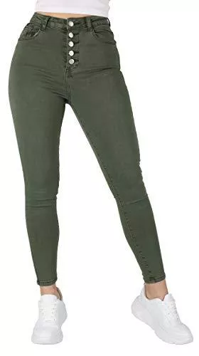 Giralin Jeans Giralin Damen Jeans Casual High Waist 5-Pocket-Style Hose Übergrößen