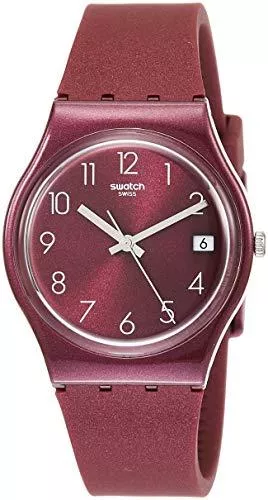 Swatch Uhren Swatch Damen Analog Quarz Uhr mit Silikon Armband GR405