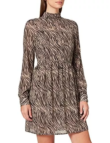 VILA Freizeit Vila Damen Visaffa Zeeb L/S Dress/Lc Kleid