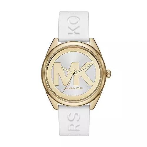 Michael Kors Uhren Michael Kors Damenuhr JANELLE, 42 mm Gehäusegröße, Dreizeigerwerk, Silikonarmband