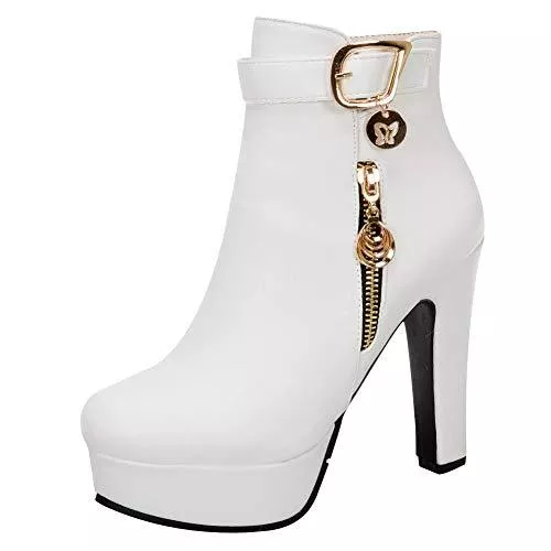 KUAIDI Stiefel Kuaidi Damen Stiefeletten, flach, kurz