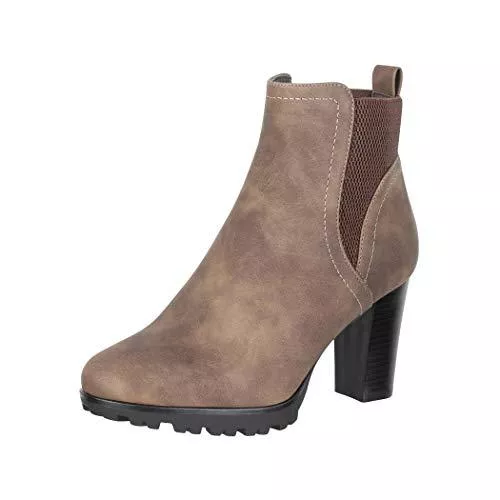 Elara Stiefel Elara Damen Stiefeletten Ankle Boots Chunkyrayan