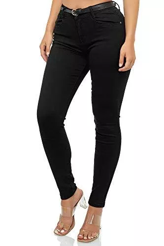 Elara Jeans Elara Damen High Waist Hose Stretch Chunkyrayan
