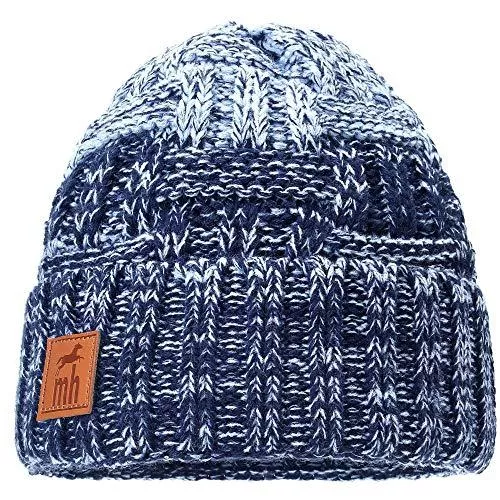 mh michael Hüte & Mützen mh michael heinen Damen Wintermütze Beanie Strickmütze Mütze Ohne Bommel Pudelmütze