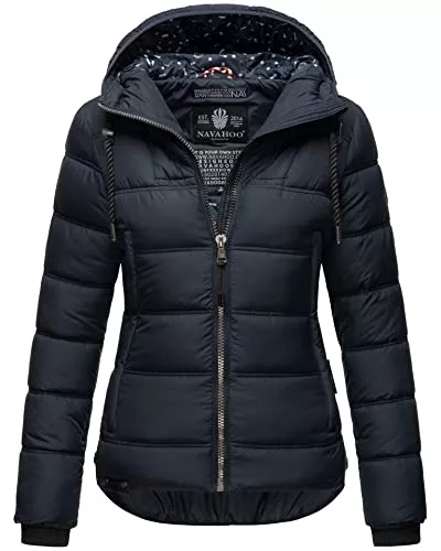 Navahoo Jacken Navahoo Damen Winterjacke Steppjacke mit Kapuze warm gefüttert B878