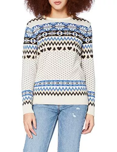 British Christmas Jumpers Pullover & Strickmode British Christmas Jumpers Damen Vintage Fairisle Öko Weihnachtspullover Pullover