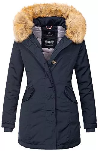 MARIKOO Jacken MARIKOO Damen Winter Jacke Parka Mantel Winterjacke warm gefüttert B362