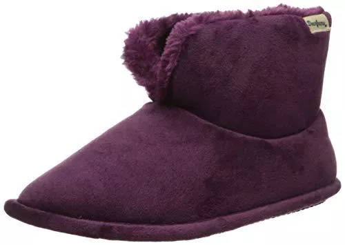 Dearfoams Hausschuhe Dearfoams Damen Sara Velour Bootie Hausschuh