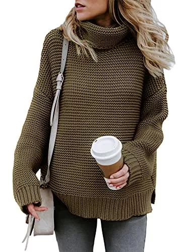Asvivid Pullover & Strickmode Asvivid Pullover Damen Winter Rollkragenpullover Strickpullover Hohem Kragen Tops Damen Langarm