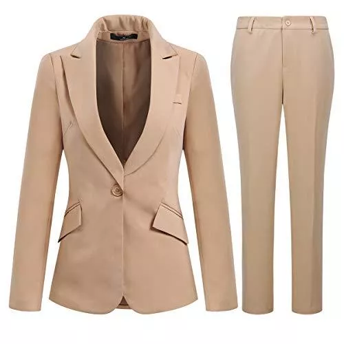 YYNUDA Kostüme YYNUDA Hosenanzug Damen Business Outfit Slim Fit Blazer Elegant mit Anzughose/Rock für Frühling Sommer