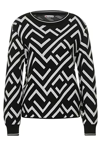 Street One Pullover & Strickmode Street One Damen Strickpullover Jacquard Pullover