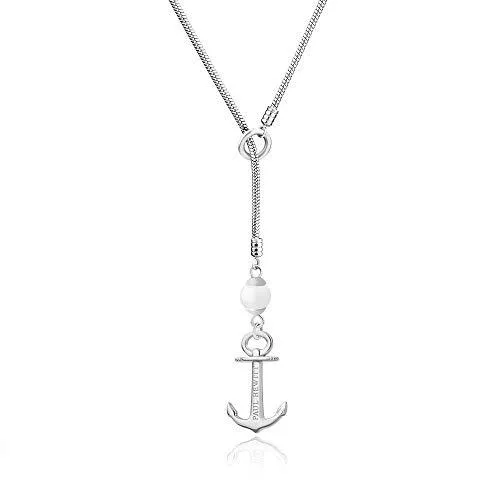 PAUL HEWITT Schmuck PAUL HEWITT Anker Halskette Damen Anchor Pearl aus Edelstahl