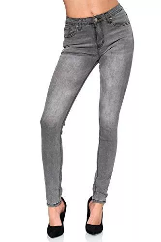 Elara Jeans Elara Damen Stretch Hose Skinny Jeans Elastisch Chunkyrayan