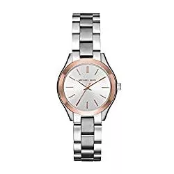 Michael Kors Uhren Michael Kors Damenuhr MINI SLIM RUNWAY, 33 mm Gehäusegröße, Dreizeigerwerk, Edelstahlarmband