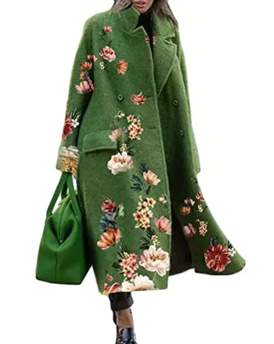 Tomwell Mäntel Tomwell Damen Mantel Elegant Lang Einfarbig Cardigan Coat Übergangs Jacke Warme Winterjacke Slim Fit Langemantel Lockere Übergröße Top