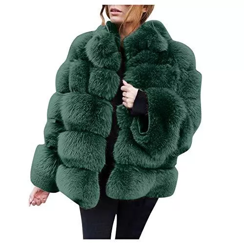 Kanpola Mäntel Kanpola Damen Winterjacke Pelzmantel Winter Langarm Kunstfell Mantel Felljacke Flauschige Cardigan Jacke Plüschjacke Elegant Wintermantel Parka Coat Oberteile