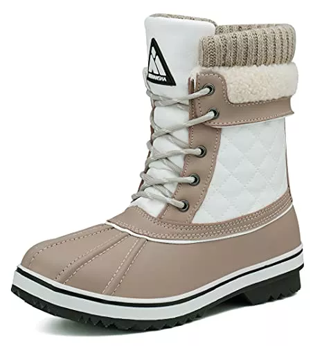 Mishansha Stiefel Mishansha Damen Schneestiefel Warm Winterstiefel Frauen Outdoor Winterschuhe Schnürstiefel Trekking Boots