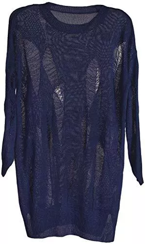 styleBREAKER Pullover & Strickmode styleBREAKER Damen Oversize Strick Pullover mit Rissen im Destroyed Look, Rundhals, OneSize 08010059