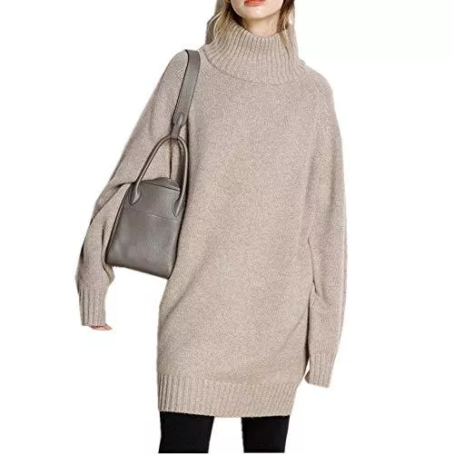 Wenwenma Pullover & Strickmode Wenwenma Der Neue Cashmere-Pullover für Damen - Langer Rollkragenpullover - Strickpullover