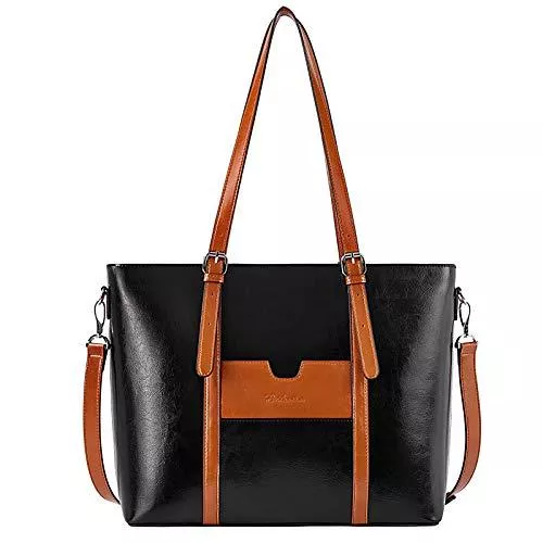 BOSTANTEN Taschen & Rucksäcke BOSTANTEN Damen Ledertaschen Schultertasche Frauen Designer Handtasche 14 15.6 Zoll Laptoptasche Tote Bag